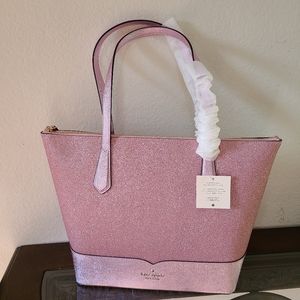 NWT Kate Spade New York Lola Glitter Pink Tote